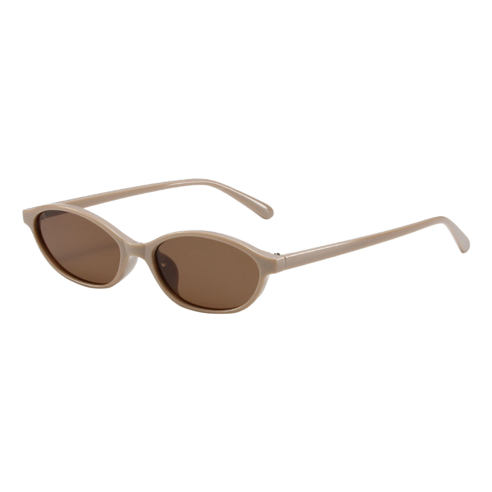 thumbnail image 2 of Trendy Negro Oval Gafas de sol Gradiente Lente Marrón Ronda Mujeres Hombres Gafas de sol Mujer 400, 2 of 2